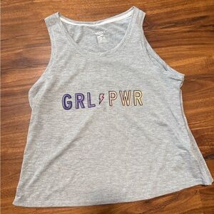 Brooks Women's Gray Tank Top with GRL PWR Design